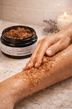 Root & Soul Lavender Vanilla Brown Sugar Scrub- Exfoliating Glow Polish (7.5 oz)